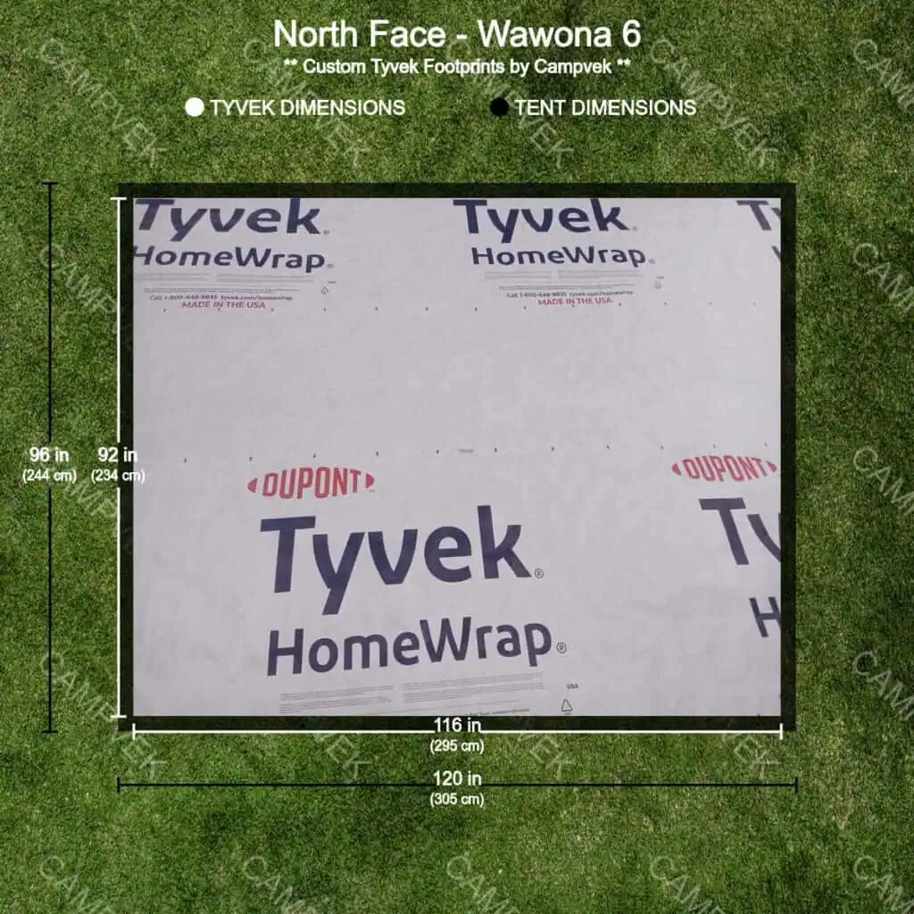 独創的 Tyvek Footprint for the North Face Wawona 6 Tent テント・タープ
