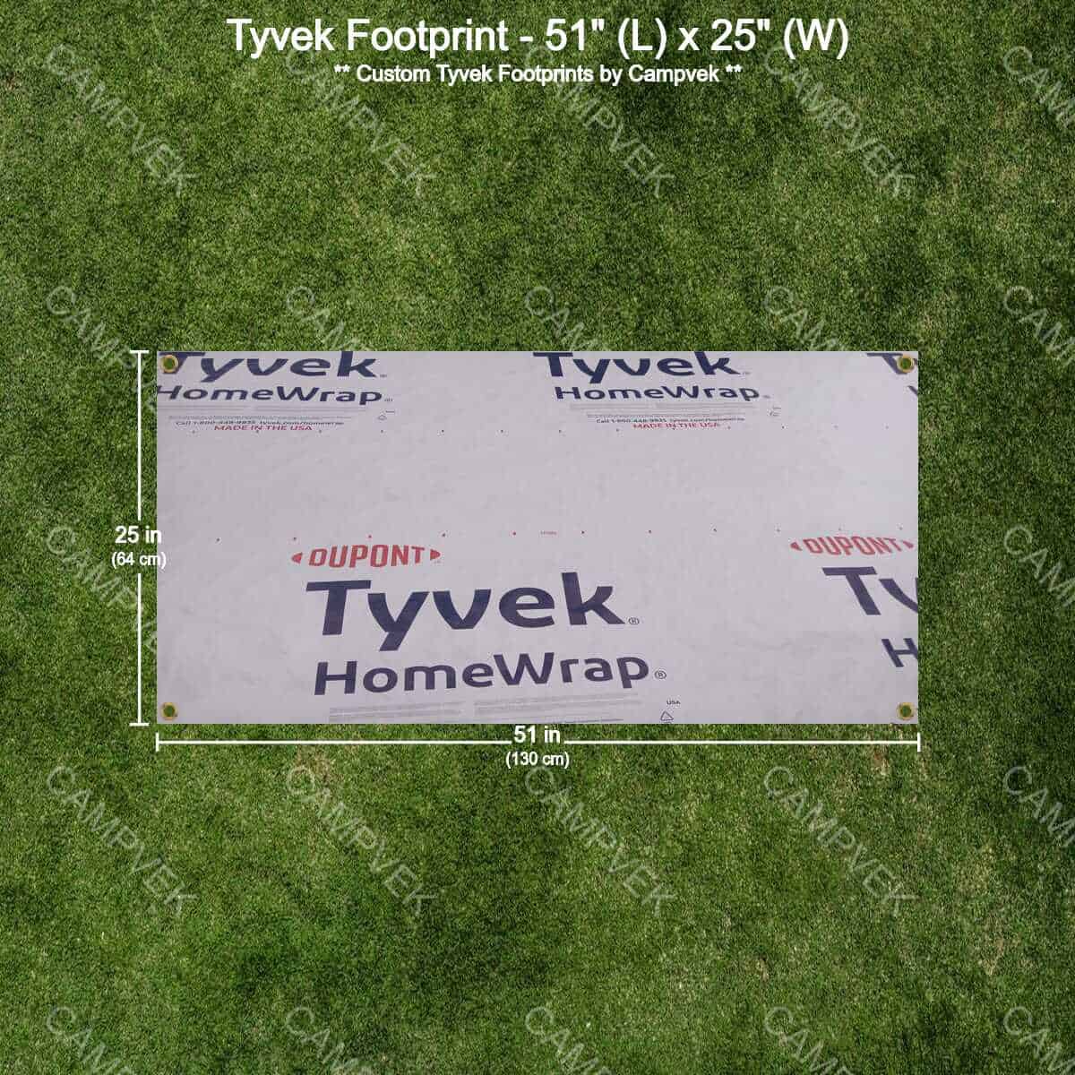 Tyvek Footprint - 51" (L) x 25" (W)