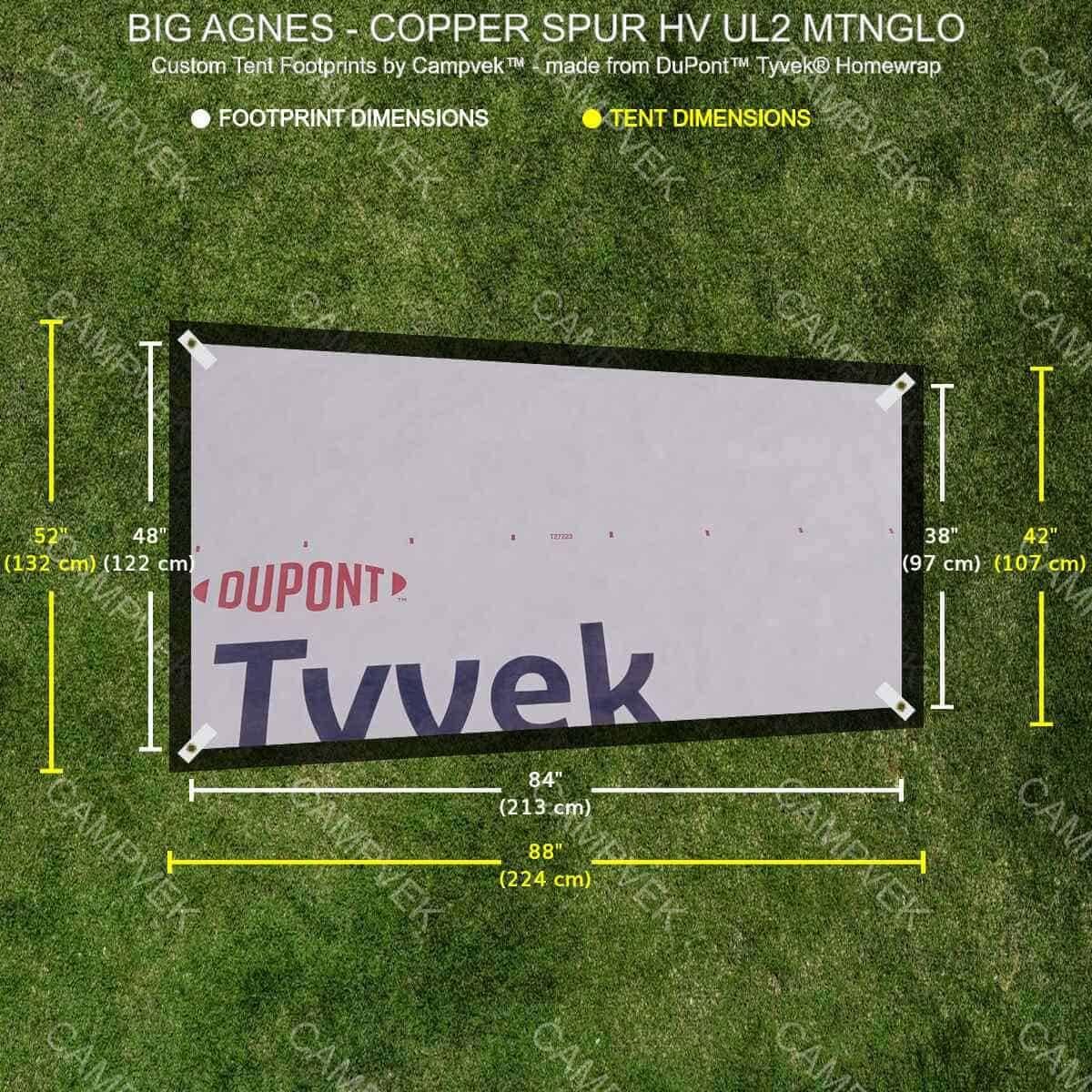 Tyvek Footprint for the Big Agnes Copper Spur HV UL2 Mtnglo Tent