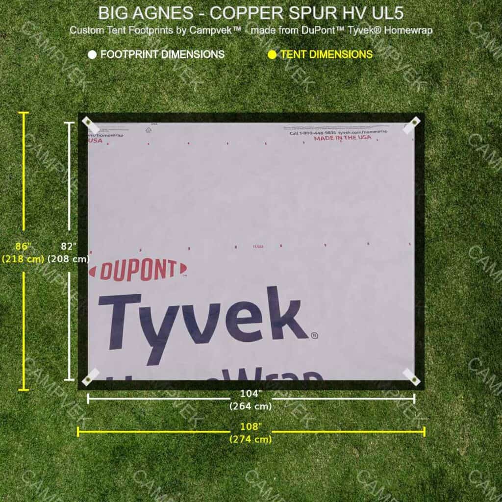 Tyvek Footprint for the Big Agnes Copper Spur HV UL5 Tent