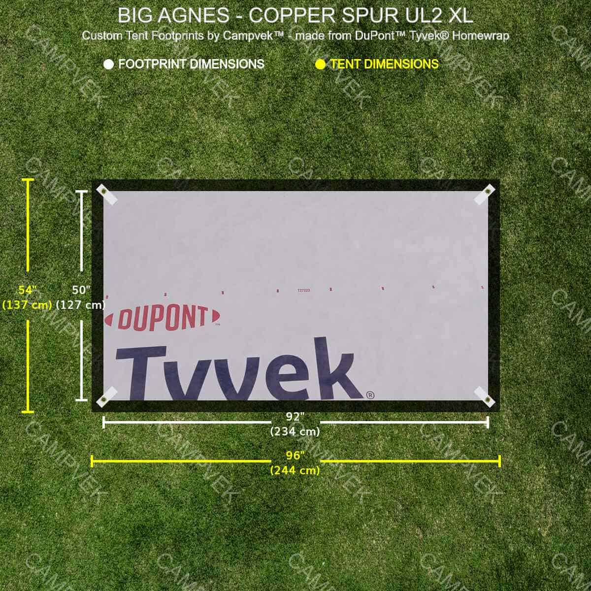 Tyvek Footprint for the Big Agnes Copper Spur UL2 XL Tent