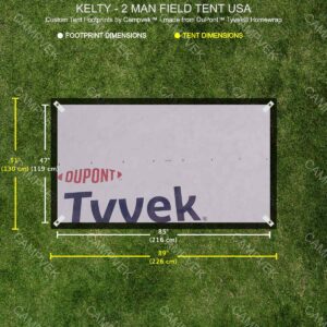 Tyvek Footprint for the Kelty 2 Man Field Tent Usa Tent