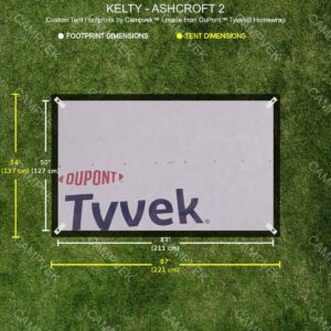 Tyvek Footprint for the Kelty Ashcroft 2 Tent