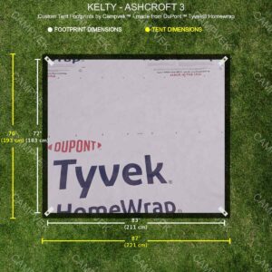 Tyvek Footprint for the Kelty Ashcroft 3 Tent