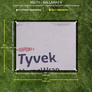 Tyvek Footprint for the Kelty Ballarat 4 Tent