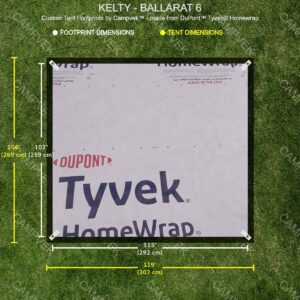 Tyvek Footprint for the Kelty Ballarat 6 Tent