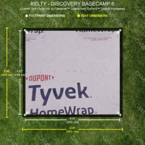 Tyvek Footprint for the Kelty Discovery Basecamp 6 Tent