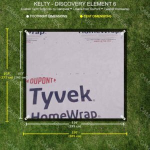 Tyvek Footprint for the Kelty Discovery Element 6 Tent