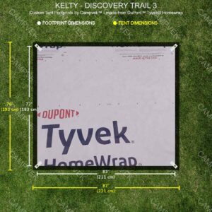 Tyvek Footprint for the Kelty Discovery Trail 3 Tent