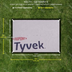 Tyvek Footprint for the Kelty Getaway 6 Tent