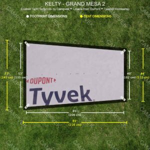 Tyvek Footprint for the Kelty Grand Mesa 2 Tent