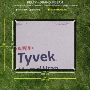 Tyvek Footprint for the Kelty Grand Mesa 4 Tent
