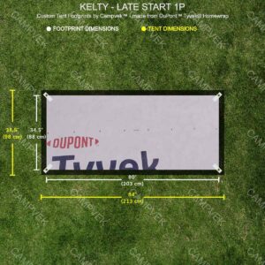 Tyvek Footprint for the Kelty Late Start 1P Tent
