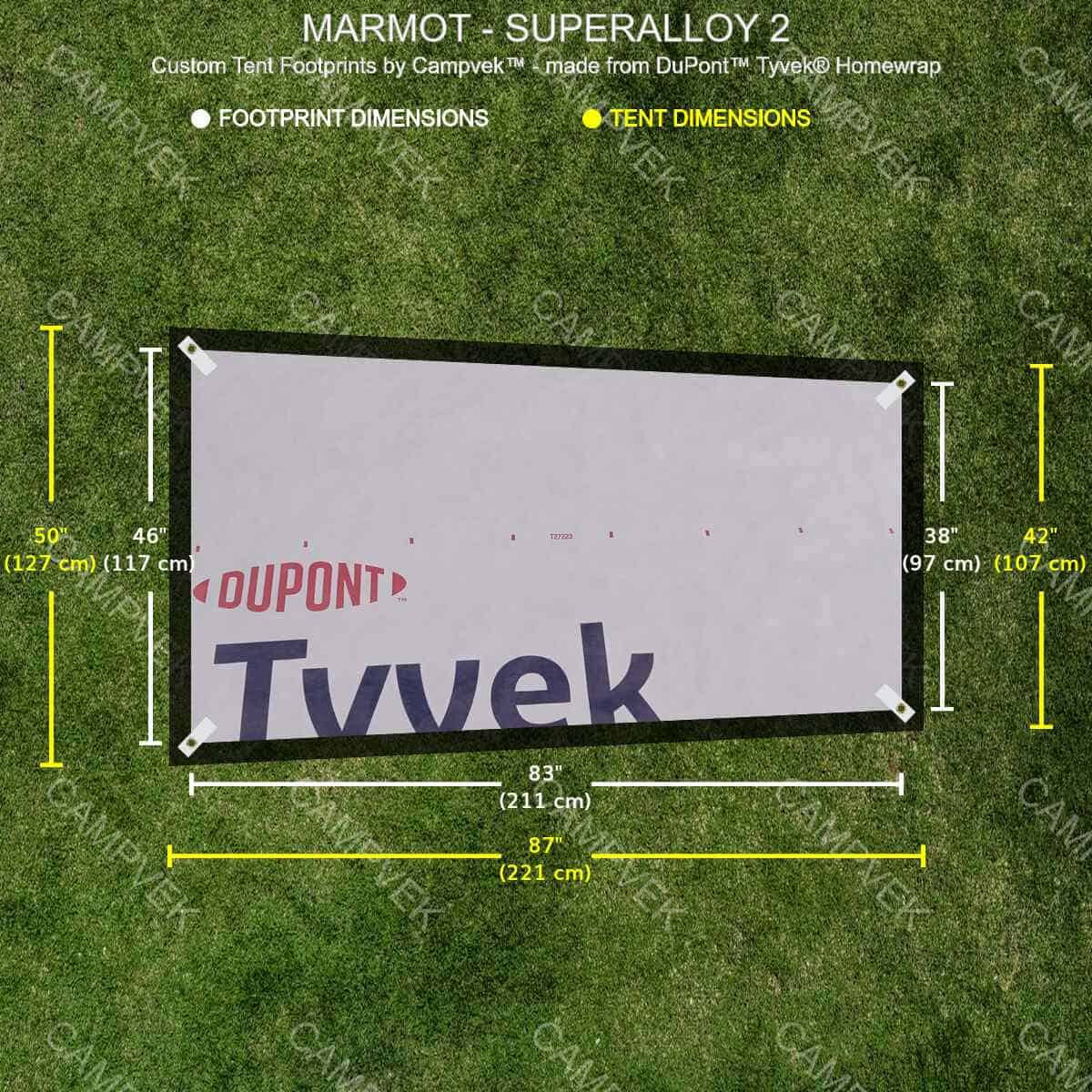 Tyvek Footprint for the Marmot Superalloy 2 Tent