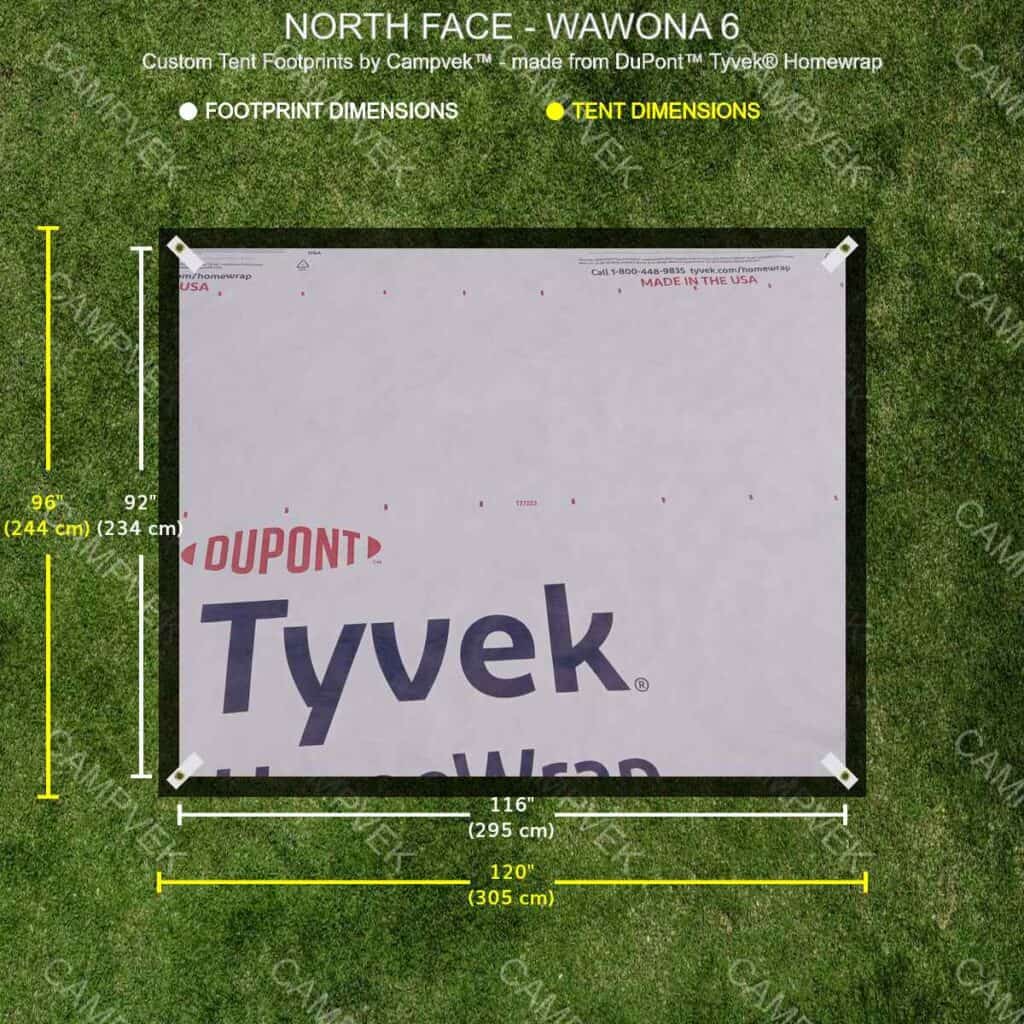 Tyvek Footprint for the North Face Wawona 6 Tent
